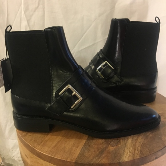 Zara Ankle Moto Boot Buckles 10 NWT - Picture 3 of 5